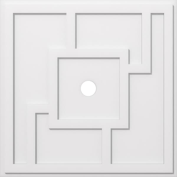 Ekena Millwork Knox Architectural Grade PVC Contemporary Ceiling Medallion, 34"OD x 3"ID x 11 3/4"C x 1"P CMP34KX-03000 - main